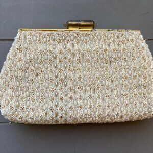 Vintage Josef Hand-Beaded Evening Bag Made in France